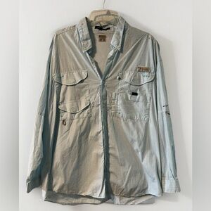 Columbia Sky Blue Checkered Shirt